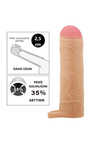 Lilitushop 2,5 Cm Dolgulu Premium Ten Rengi Penis Kılıfı Bunion