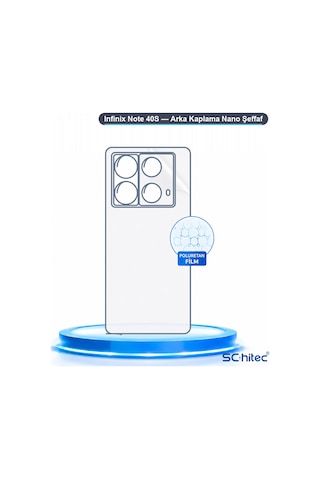 Schitec Infinix Note 40s Uyumlu Arka Yüzey Hidrojel Koruyucu Film 09363985