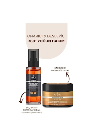 Yoon Vegan Onarıcı Saç Maskesi 250 ML + Durulanmayan Saç Serumu 100 ML