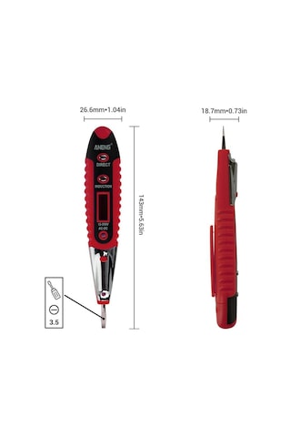 Red-aneng Vd700 Led Dijital Ekran Test Kalemi 12-250 V Doğru Akım Ac Akım Sıfır Hat Faz Hattı Kesme Noktası Ölçüm El Feneri
