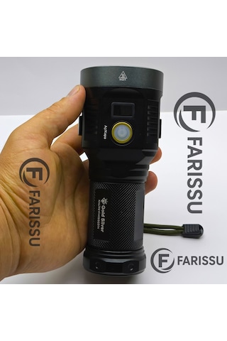 Gold Silver Gs-14100 50w 5000 Lümen Profesyonel Şarjlı El Feneri Siyah