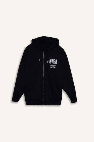 Defacto NBA Wordmark Oversıze Kapüşonlu Fermuarlı Sweatshırt G0264AX26SP