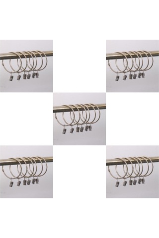 1/2/3/5 12 Adet Perde Halkası Kancası Klipsli Gözlü Taşınabilir Gümüş 30mm 3'lü Set Diğer