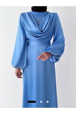 Degaje Tesettür Abiye Mavi