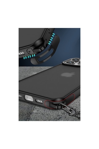 İphone 15 Pro Kılıf Elegant Kapak - Pudra Renk