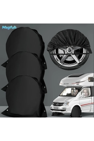 Dashanshop Siyah 31.5 İnç Dayanıklı Araba Kamyon Karavan Lastik Kılıfı Sonbahar Yolculuğu Kış Depolama Ve Kamp
