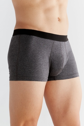 Albero Natur Gots Sertifikalı Organik Pamuk Erkek Trunk Boxer İç Çamaşırı Gri Melanj