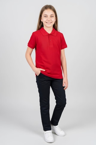 Modanino Kız Çocuk T-shirt %100 Pamuk Ve Okul Tarz 6-16 Yaş 12784mrt Kırmızı