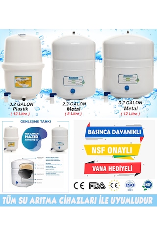 Su Artıma Cihazı 2.2 Galon Metal Tank 8 Litre