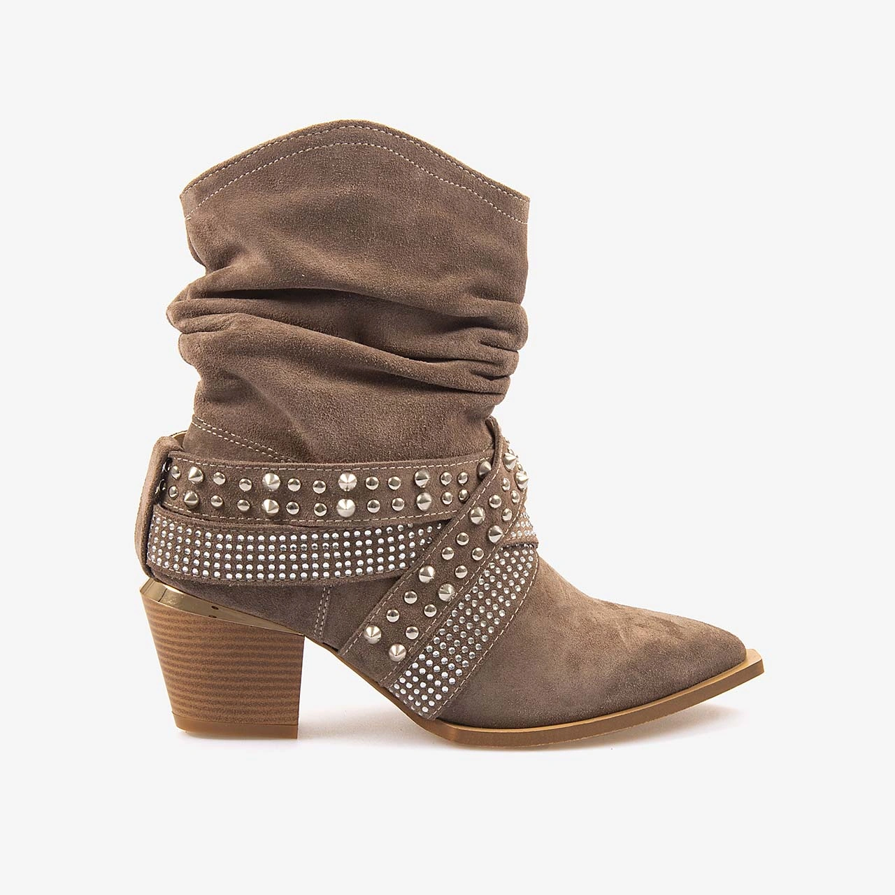 Kemal Tanca Hakiki Deri Süet Kadın Western Bot 26-103152k Bizonte Süet