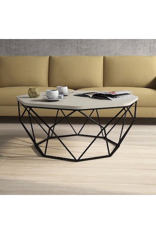 Variant Diamond Metal Orta Sehpa - Krem