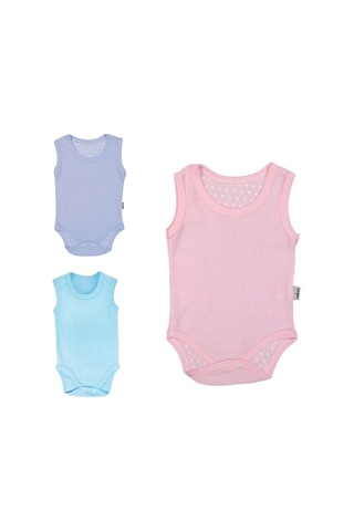 Yağmur Giyim %100 Pamuk Jakarlı Çıtçıtlı Bebe Zıbın 1-9 Ay Mavi 7088-m