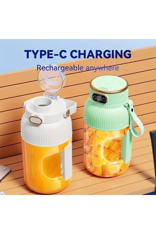 Fastbuy Mavi 4 Mevsim 40-58 Oz Usb Şarjlı Çift Kapaklı Sıkıcı, Ev Ve Seyahat İçin Kullanışlı Mavi