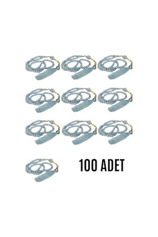 Namaz Tesbihi Vavlı 99'lu Cam İncili Amenerrasulü Dua Kartı İle Renk Hediyelik 100 Adet