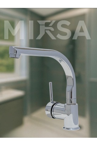 Armut Balıksırtı Borulubanyo Lavabo Bataryası Çeşmesi Musluğu Çift Su Girişli Krom