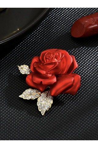 Especailly For You Broş Kırmızı Gül 332897958 Kırmızı
