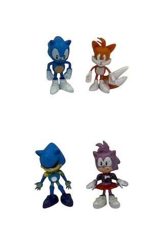 Sonic Tails Metal Sonik Amy Rose Oyuncak Karakter Seti 4lü