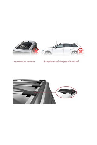 Volkswagen Caravelle T5 2003-2015 Arası İle Uyumlu Fly Model Ara Atkı Tavan Barı Gri 4 Adet Bar