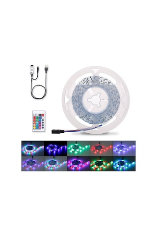 Padalink 300cm 5v Usb Rgb 3528 Led Işık Şeridi, Infrared Kumanda İle Tv Arka Fonu, Suya Dayanıklı Değil Rulo Rengi Rastgele Diğer