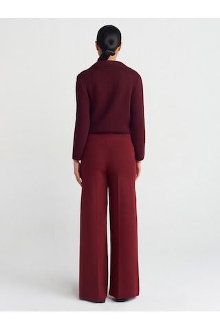 Dilvin 70167 Beli Lastikli Triko Pantolon Bordo M. Bordo