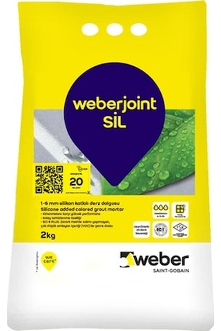 Weberjoint Sil Silikon Katkılı Derz Dolgusu 2 KG Gri
