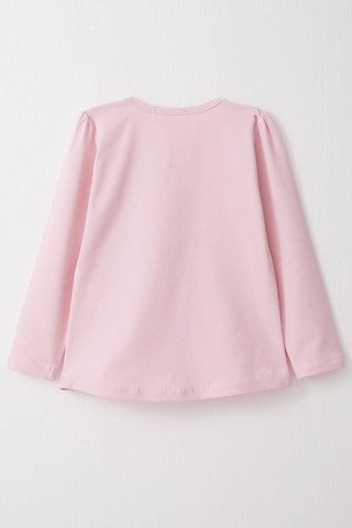 Breeze Kız Bebek Uzun Kollu Tişört Sevimli Ceylancık Baskılı 9 Ay-3 Yaş, Pembe-pembe Pembe