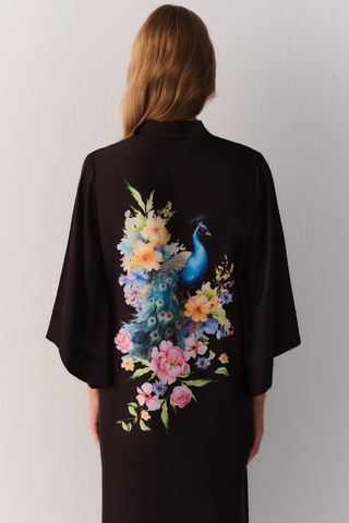 Suwen Ethereal Uzun Sabahlık St4446615l012 Siyah