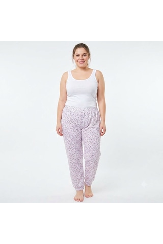 3 Adet Es Eyüp Selda Yazlık Büyük Beden Lastikli Anne Pijama Altı Çok Renkli