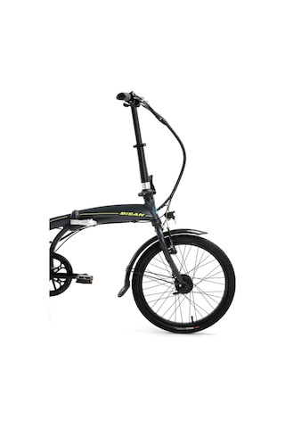 Bisan Prime Elektrikli Katlanır Bisiklet 32 Cm V 20 Jant 7 Vites Mat Gri Sarı Gri