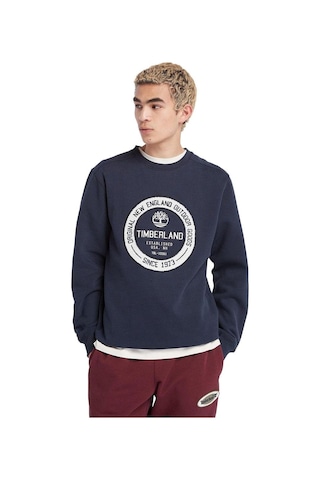 Timberland Ls Elevated Brand Carrier Crew Erkek Sweatshirt-153 Mavi