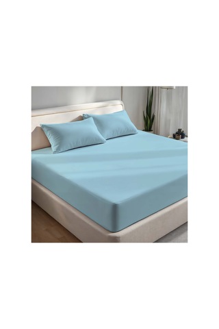 Çift Kişilik Lastikli Çarşaf Takımı 1 Lastikli Çarşaf 160 X 200 2 Yastık Kılıfı 50 X 70 Mavi - 717411501 Mavi