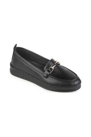 Ern Shoes Kadın Rahat Anatomik İçi Hakiki Deri Tam Ortopedik Ayakkabı Siyah