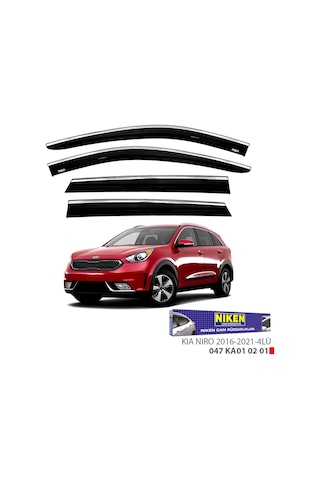 Replax Kia Niro 2016-2021 Kromlu Cam Rüzgarlığı 4lü