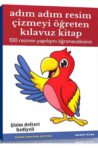 Adım Adım Resim Çizmeyi Öğreten Kılavuz Kitap +Defter