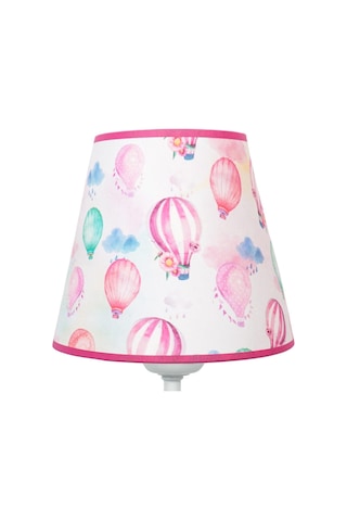 Şenay Aydınlatma Çocuk Odası Konik Kumaş Abajur-Pembe Balon Diğer