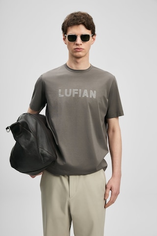 Lufian Oscar Modern Grafik Erkek T-shirt 111020280 Kahverengi