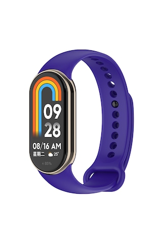 Butam Bilişim Xiaomi Mi Band 8 Serisi Klasik Kordon Silikon Strap Kayış-mor