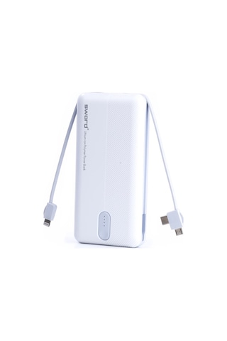 Sword SW-10PO3 Triple 10000 Mah Kablolu Powerbank Beyaz