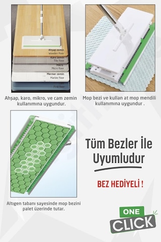 Digithome One Click Akıllı Mop Paleti XL 32 CM