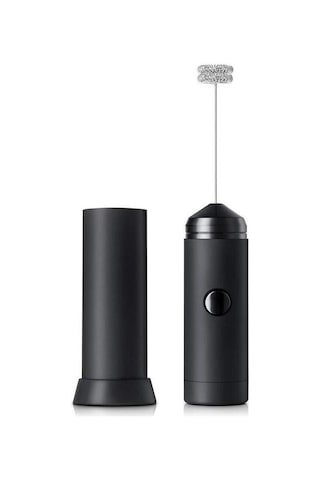 Soulader Elektrikli Süt Köpürtücü Kremalı Köpük Yapma Makinesi Profesyonel Paslanmaz Çelik French Press El Blenderı İçin Ev Ofis Kullanımı Siyah