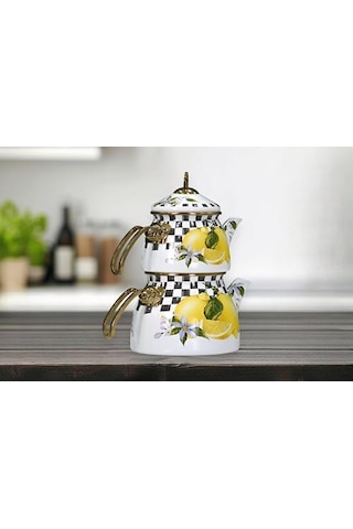 Lemon Gold Model Emaye Çaydanlık 1