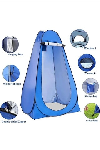 Realx Otomatik Kamp Alanı Duş, Giyinme, Wc Çadırı Kabin Giyinme Mavi