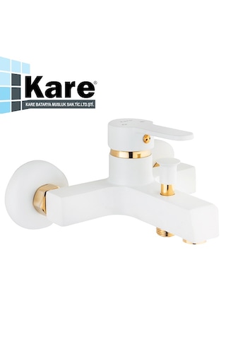 Kare Stil Mix Beyaz Banyo Bataryası Mat Beyaz