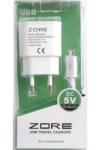 Ariatech Zr-a2000 2 Usb Li Micro Ev Şarj Seti - Beyaz Beyaz