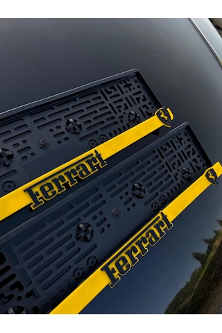 Ferrari Plakalık 2'li Oto Araba Aksesuar 2 Adet Plakalık Universal