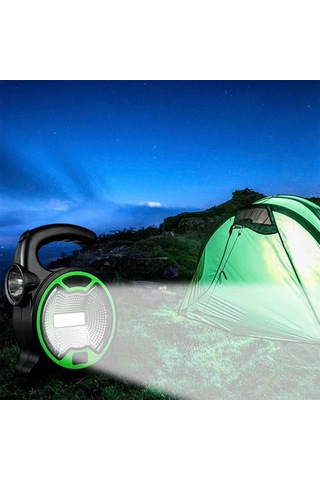 Mobee Pilli Kamp Feneri Led 3xaa Taşınabilir Işıldak 2 Modlu Cob Led Kamp Lambası Mkmp-0016