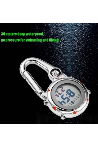 Pazly Dağ Tırmanış Saati Çok Fonksiyonlu Paslanmaz Çelik Kancalı Turuncu Saat Çok Renkli