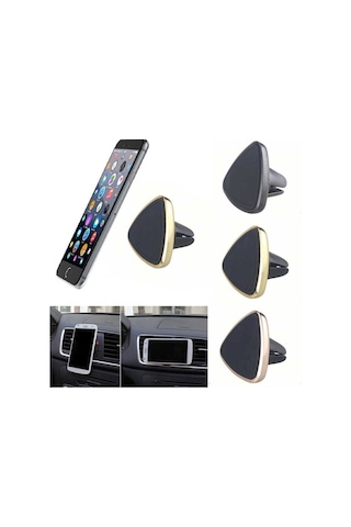 Zore Magnetic Air Vent Araç Telefon Tutucu Turuncu Vakumlu Gold