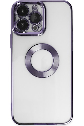 Apple Uyumlu iPhone 11 Pro Max Kapak Yanları Renkli Lens Korumalı Logo Gösteren Şeffaf Luxury Kılıf - Yeşil