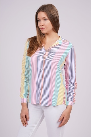 Gabria Kadın Çizgili Gömlek Pembe (545853155) Pembe